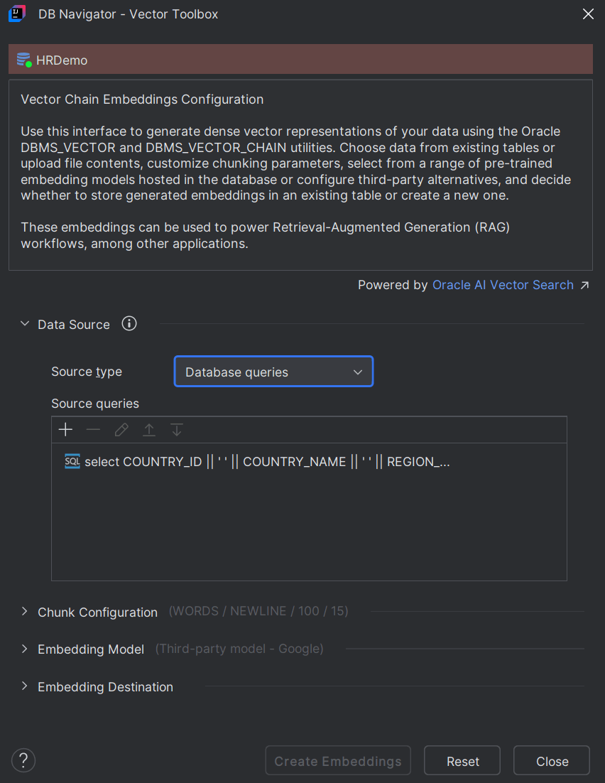 Data Source as DB Queries