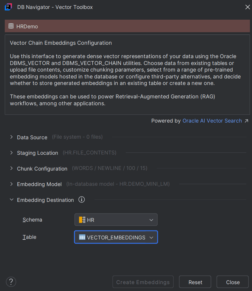 Vector Toolbox - Embedding Destination