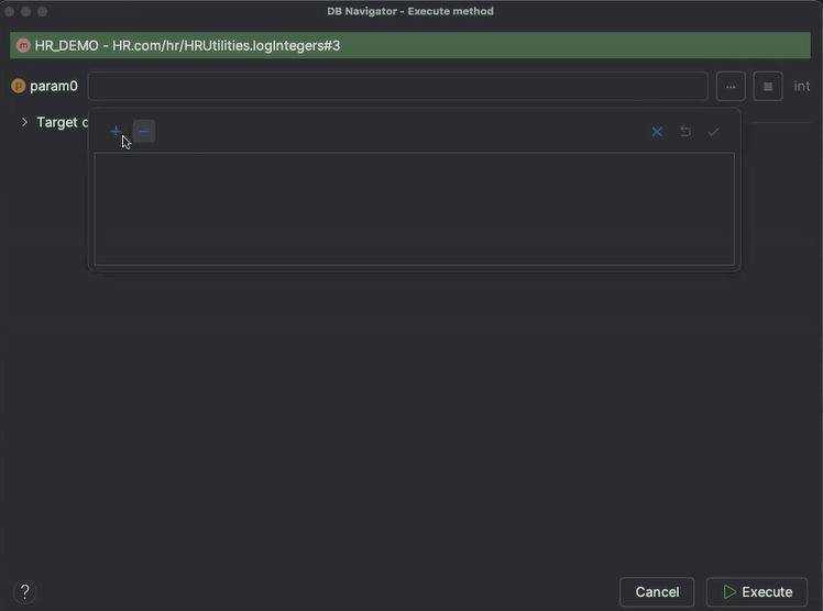 Array Editor tray in Java execution