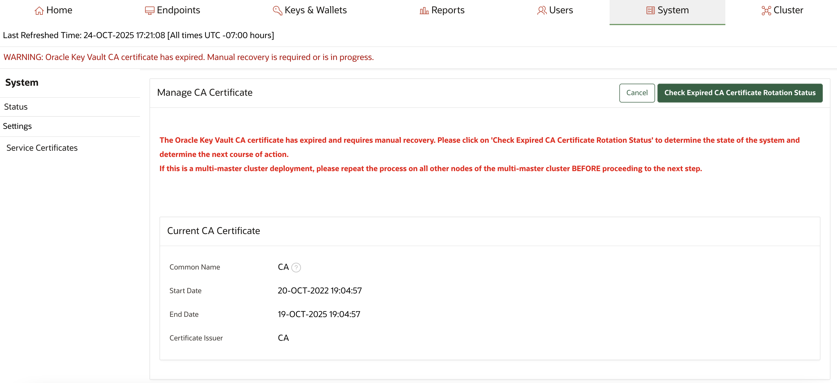 Description of 21.5_check_expired_ca_certificate_rotation_status.png follows