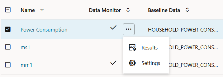 View Results and Settings of Data Monitor