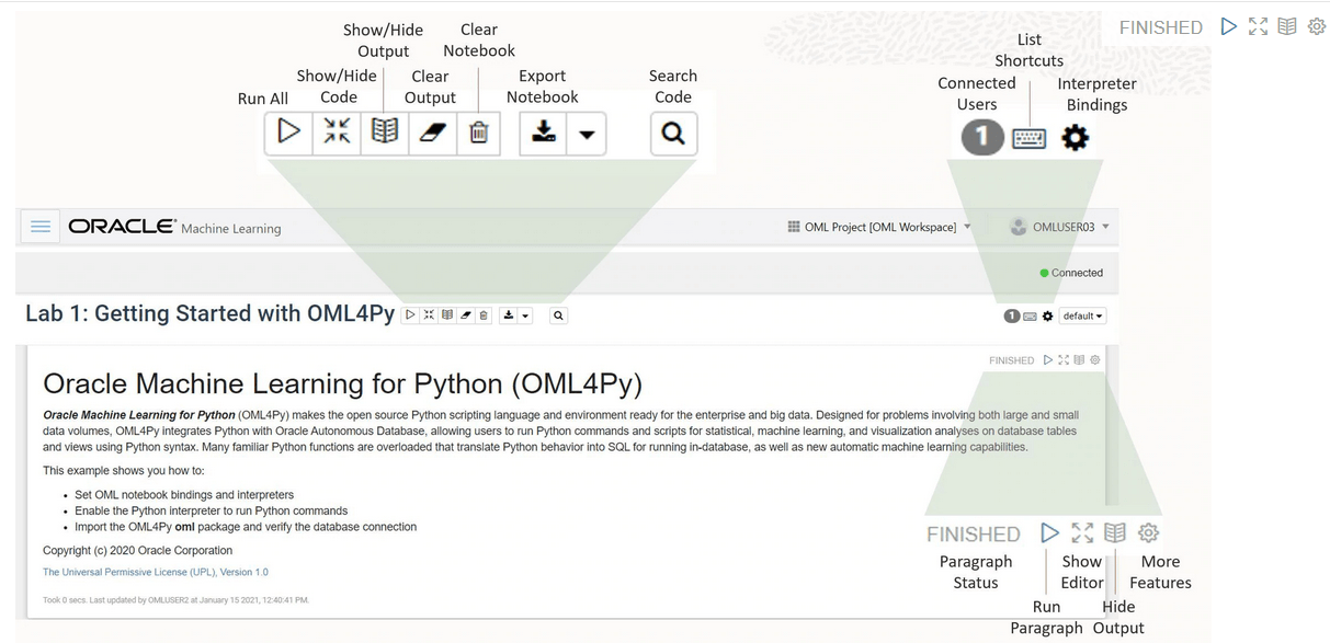 Notebooks Classic toolbar