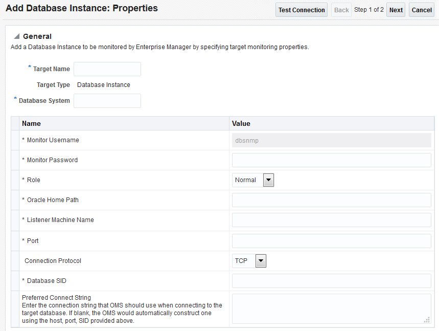 Description of add_database_instance_properties_page.png follows