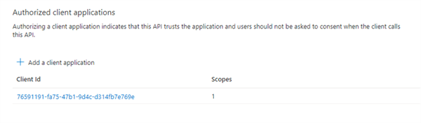 Authorized Client Application Settings