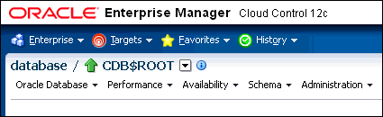 Current Container Breadcrumb in Enterprise Manager