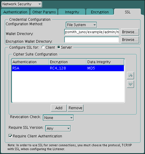 Updated Cipher Suite Configuration List