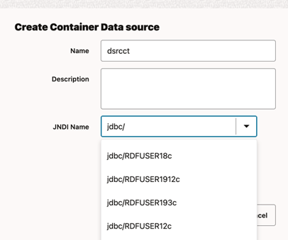 Create Container Data Source