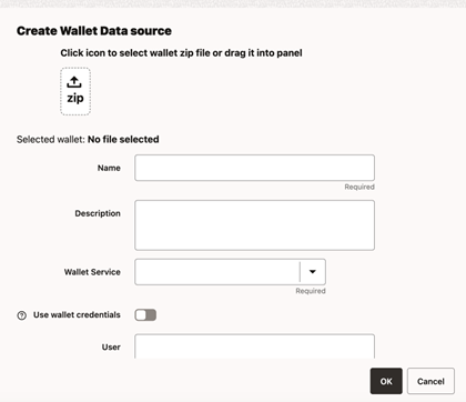 Wallet Data Source from cloud zip