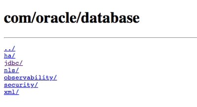 Maven Central Location for Oracle Database Artifacts