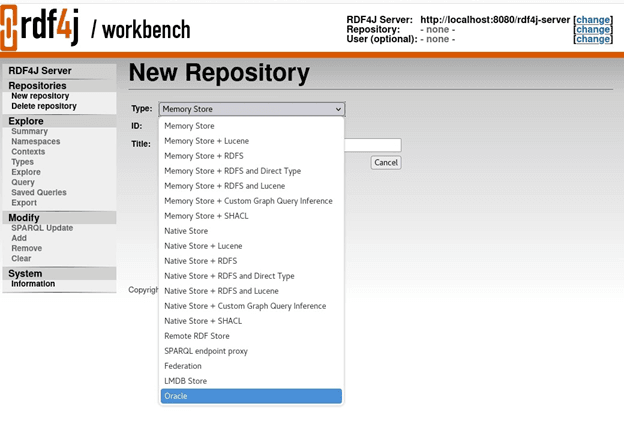 RDF4J Workbench Repository