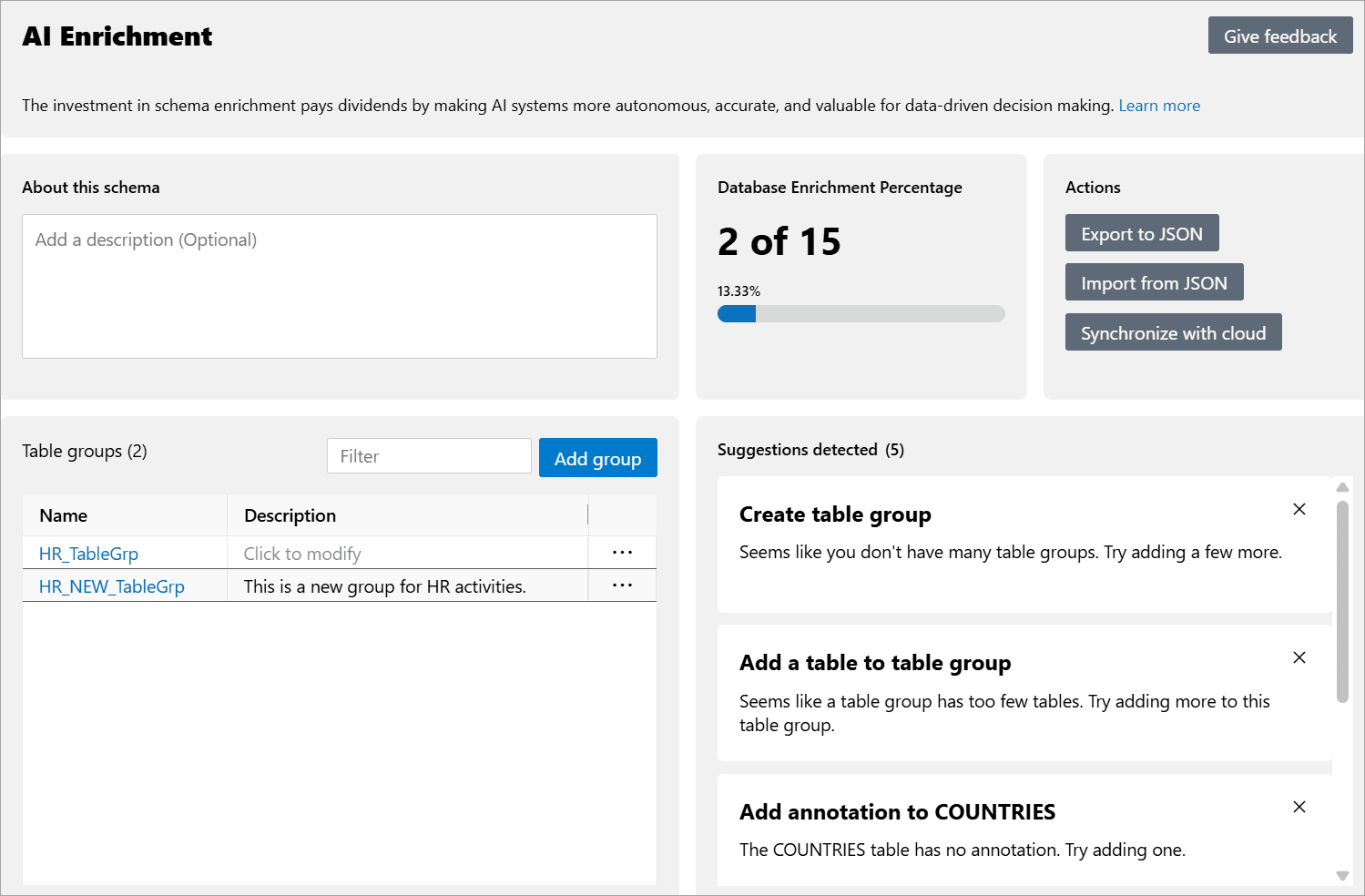 AI Enrichment Dashboard