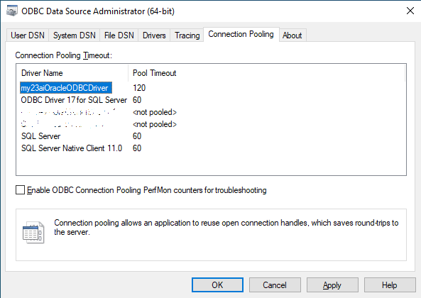 ODBC Data Source Administrator - Save Changes