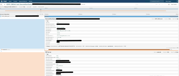 Screenshot of OpenTelemetry trace