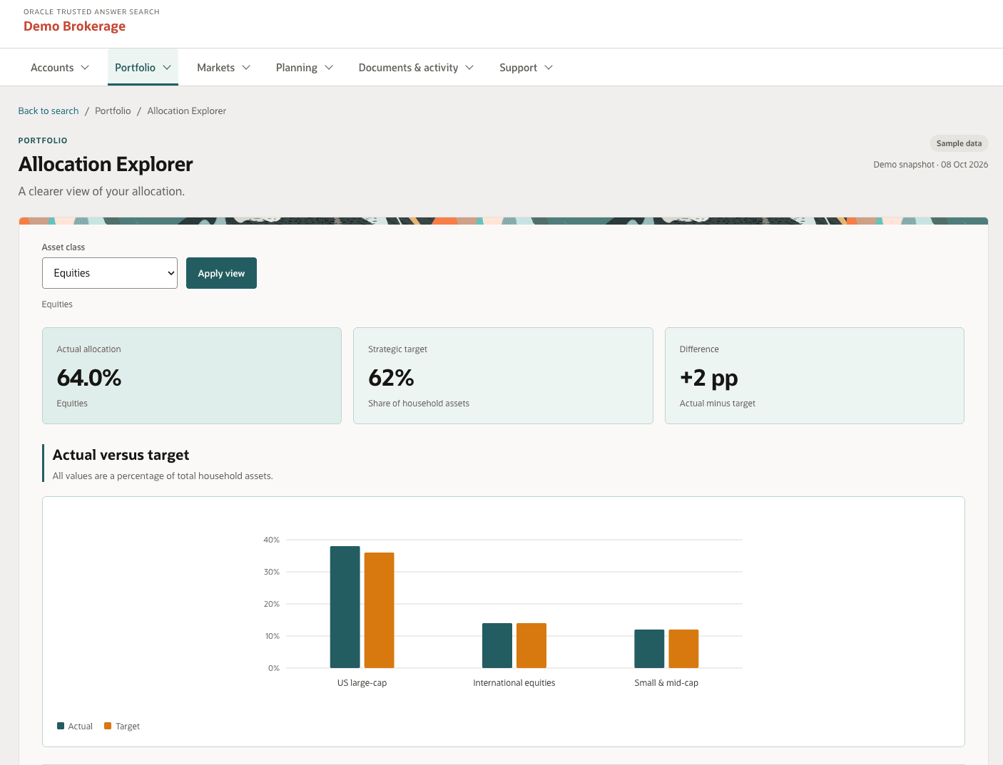 Allocation Explorer report