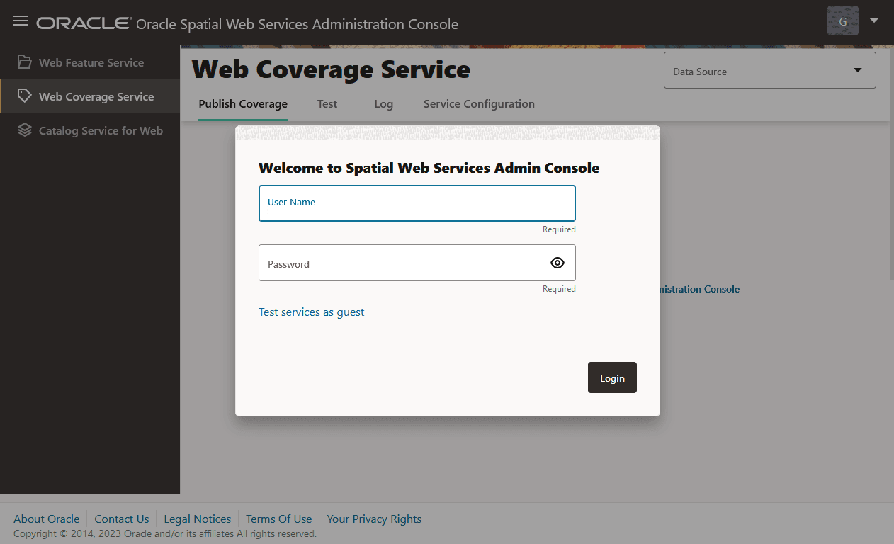 WCS Administration Console