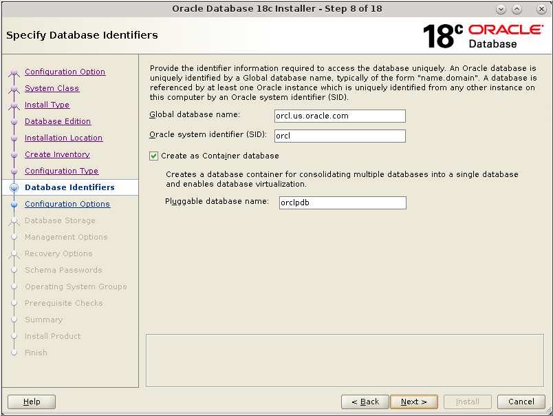 database identifiers