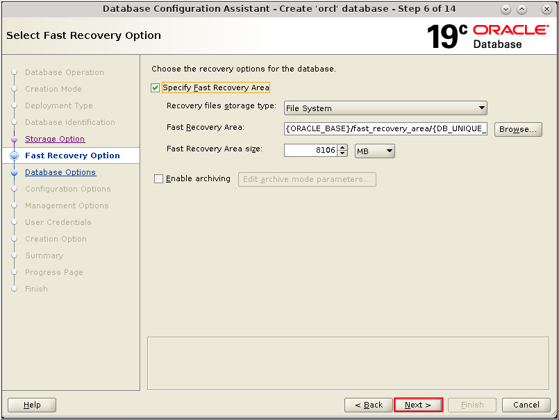 Fast recovery option