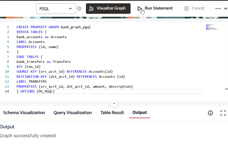 Creating a PGQL Property Graph