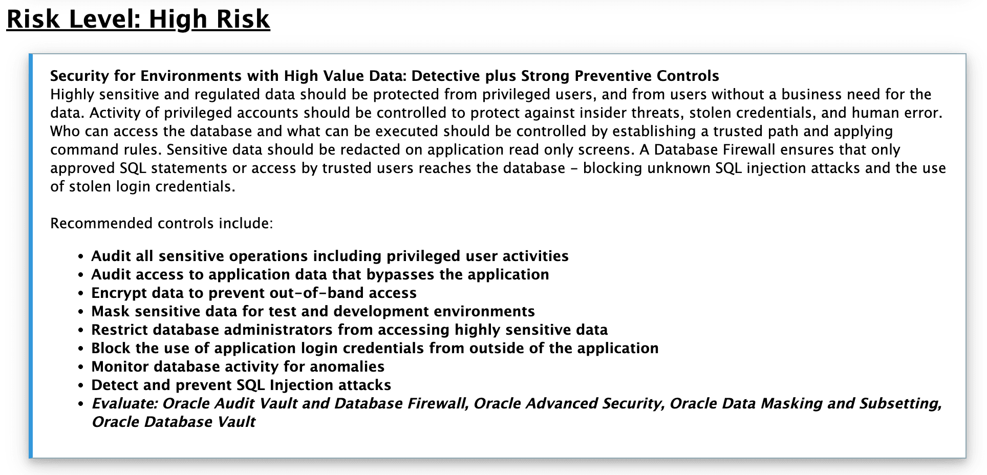 Figure 4 shows sensitive categories grouped by Risk Level