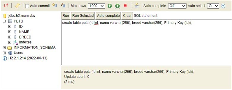 create table command create table command
