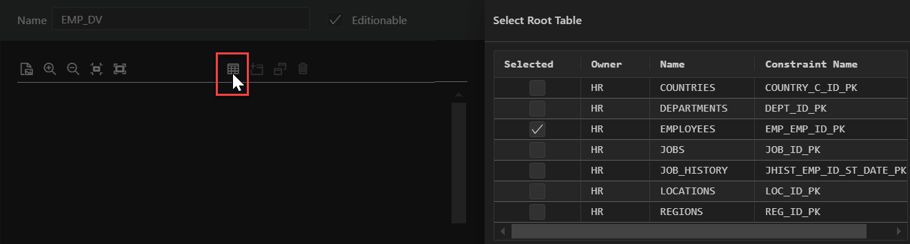 Select root table