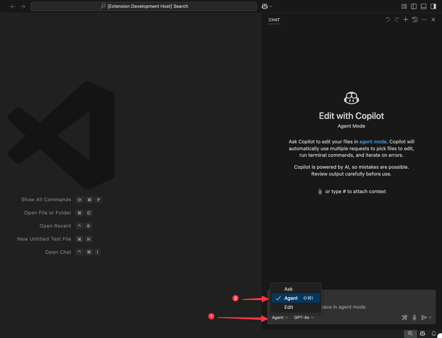 Description of agent_chat_mode_selection.png follows Description of agent_chat_mode_selection.png follows