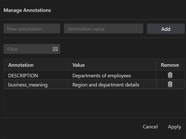 Manage Annotations slider Manage Annotations slider