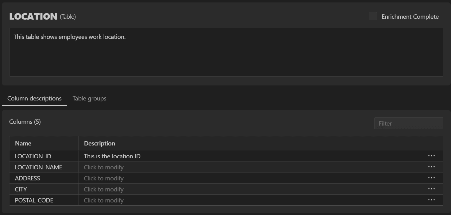 Table View Table View