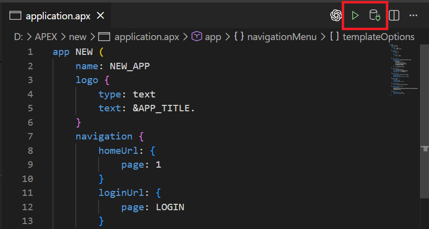 Description of apex_import_application.png follows