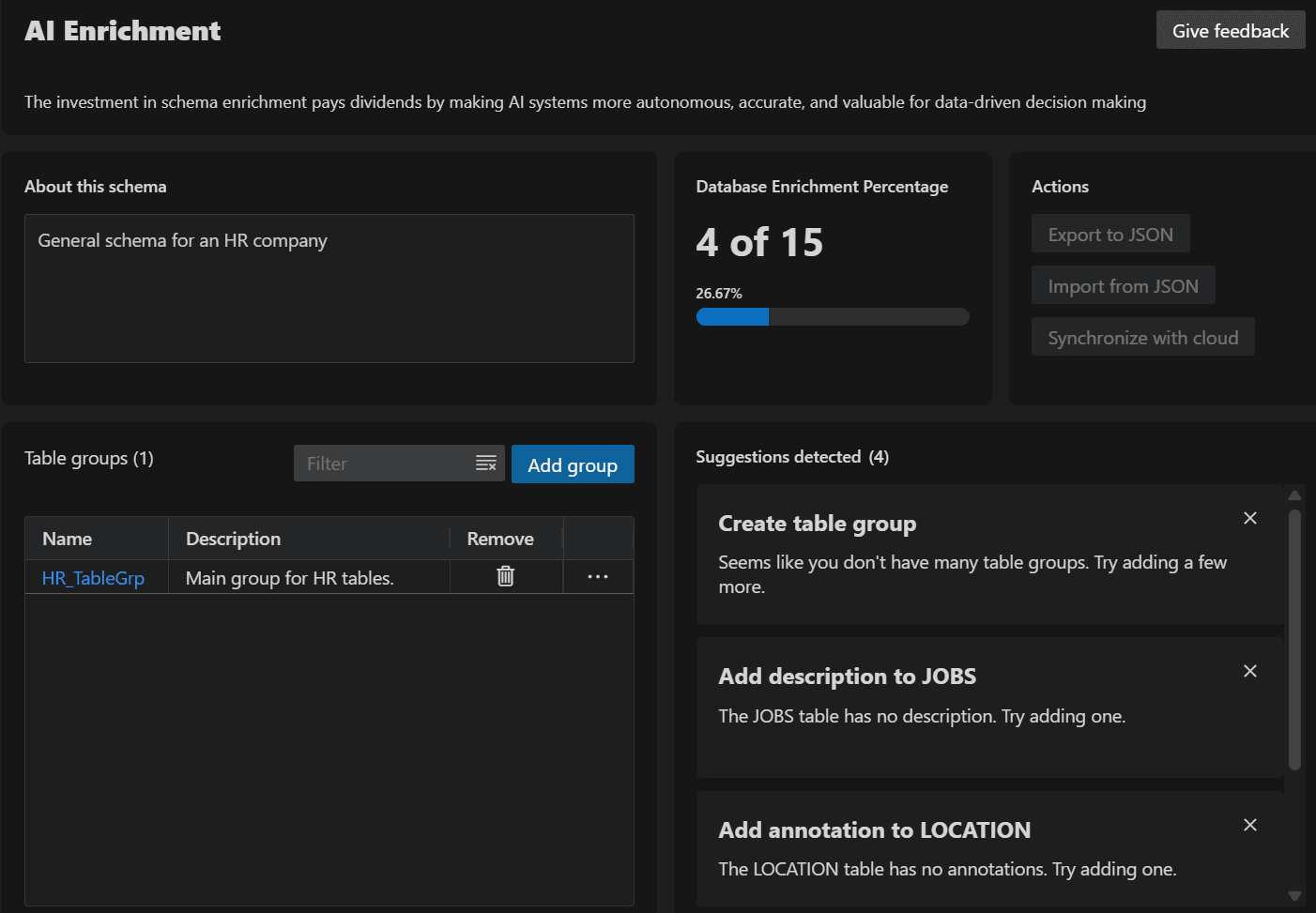 AI Enrichment Dashboard