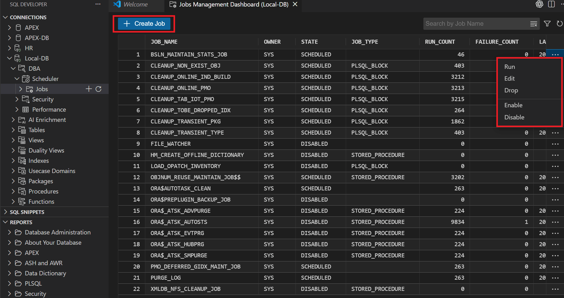 Description of job_scheduler_dashboard.png follows
