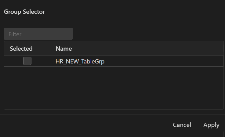 Group Selector Slider