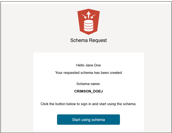Schema Request Created Notification
