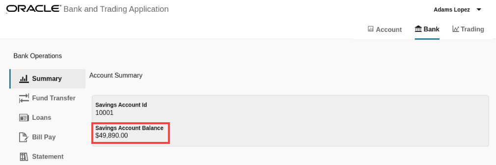 Account balance before initiating the transfer