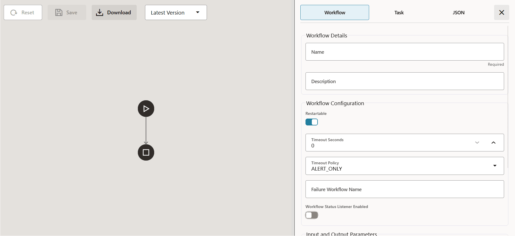 Default workflow JSON Default workflow JSON