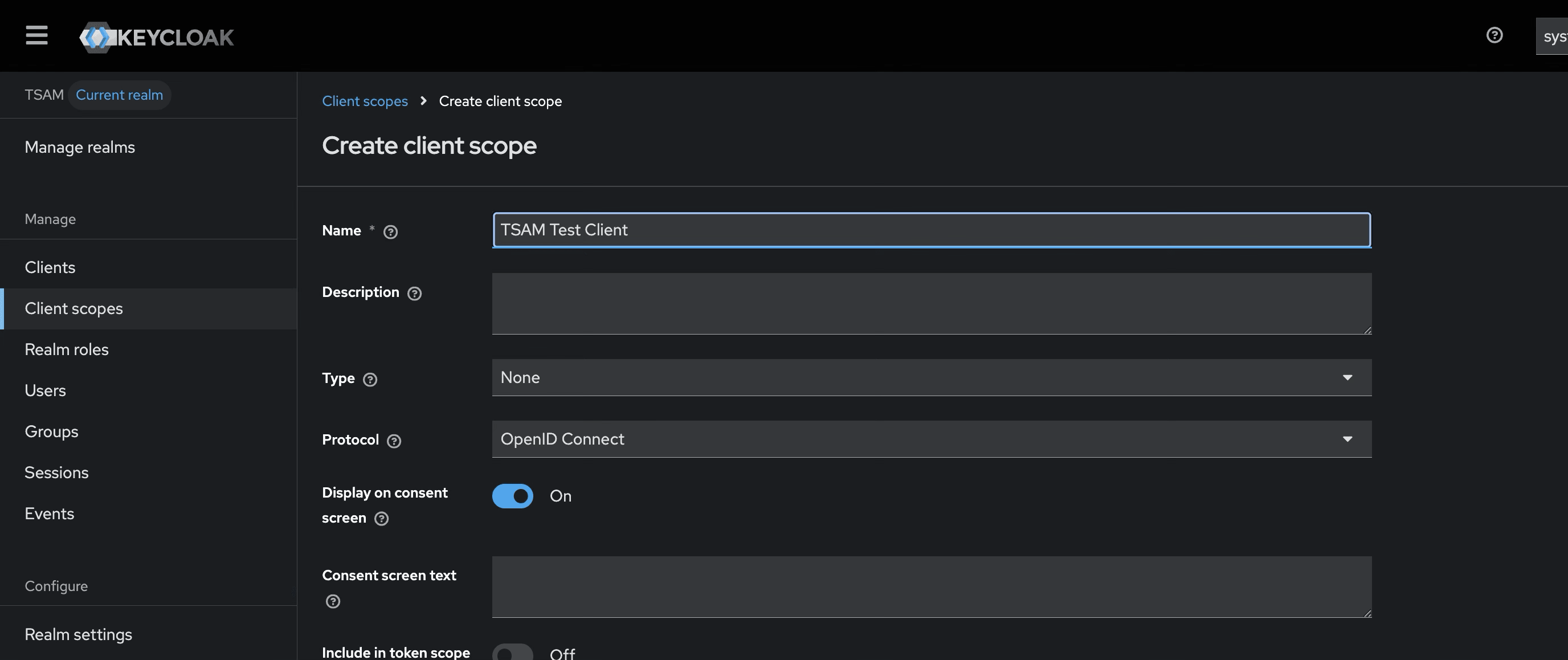 Keycloak Client Scope