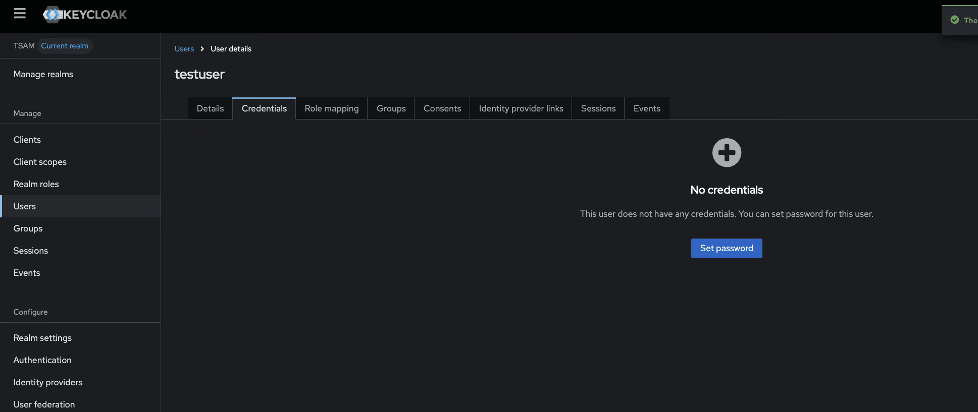 Set Password for Each User