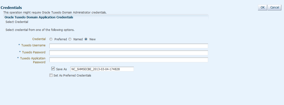 Credentials Page