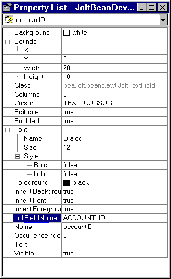 Revised JoltFieldName in the JoltTextField Property List Diagram