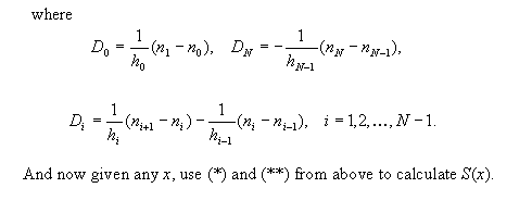 Smoothing spline algorithm, part five.