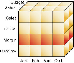 This image illustrates a slice of data for profit margin.