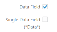 Data field selection box is checked, in the Field properties section of member selector tool of a data load rule