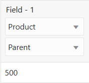 Field 1 selection for Type is Parent
