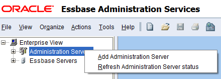 Right-click Administration Servers to add another.