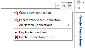 Image of the Smart View menu containing the Delete Connection URLs option.