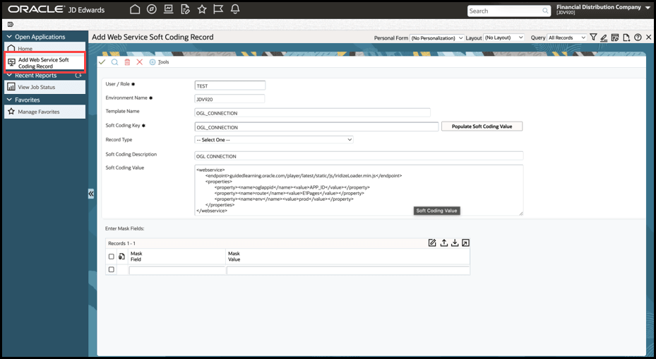 Add Web Service