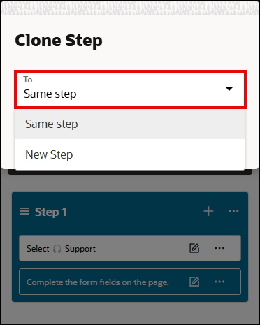 Clone Same Step