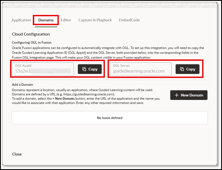 Domain Tab