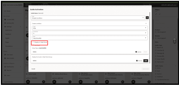 Enable checkbox