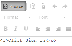 Source with p tag
